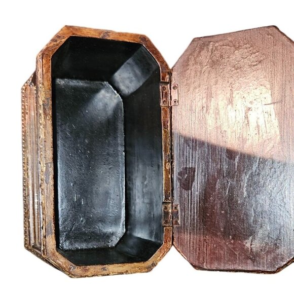 Vintage Trinket Storage Box Birdcage Birds & Mirrored Panels Flip Top READ - Picture 9 of 12